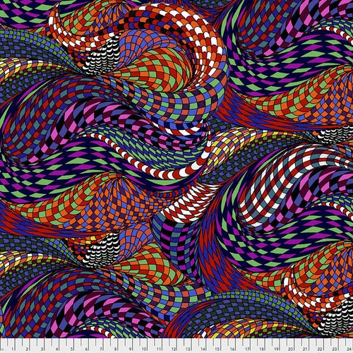 BioGeo.1, Swimmingly Multi PWAL002 by Adrienne Leban, for Freespirit Fabrics, sold by the half-yard