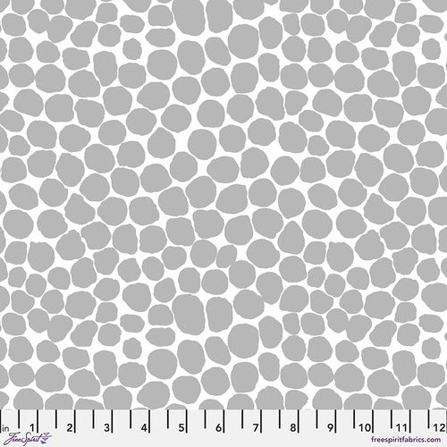 Jumble - GREY  PWBM053.GREY by Kaffe Fassett for the Kaffe Fassett Collective, for Free Spirit Fabrics, sold by the half-yard