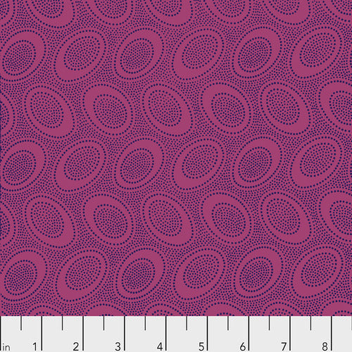 Aboriginal Dot - Maroon, Classics by Kaffe Fassett for the Kaffe Fassett Collective SKU PWGP071.MAROO, for Free Spirit Fabrics, sold by the half-yard
