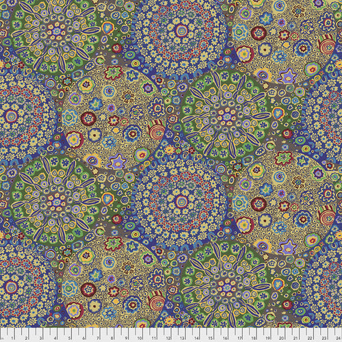Millefiore in Ochre, by Kaffe Fassett for Free Spirit Fabrics, sold by the half-yard