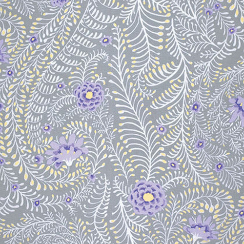Ferns - Grey Stash by Kaffe Fassett for the Kaffe Fassett Collective SKU PWGP147.GREYX, for Free Spirit Fabrics, sold by the half-yard