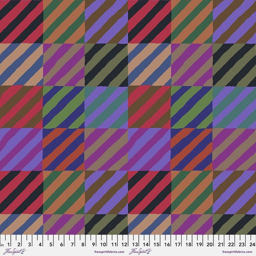 Regimental Ties - Dark  PWGP189.DARK by Kaffe Fassett for the Kaffe Fassett Collective, for Free Spirit Fabrics, sold by the half-yard