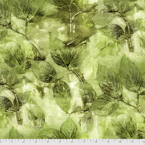 Into The Woods, PWKA013 in Dogwood Days - Grass ,  by Katrinka for Free Spirit Fabrics, sold by the half-yard