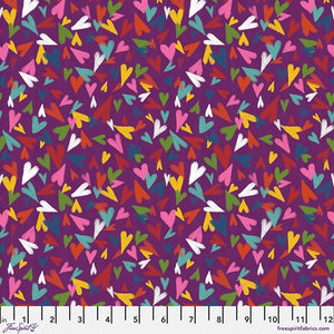All My Heart, Berry, Oh Happy Day! PWKG037.BERRY by Keiko Goke for Free Spirit Fabrics, sold by the half-yard