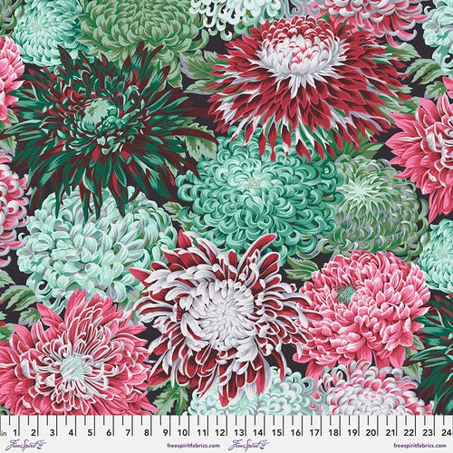 Japanese Chrysanthemum - Blush PWPJ041.BLUSH Philip Jacobs for the Kaffe Fassett Collective, for Free Spirit Fabrics, sold by the half-yard
