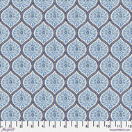 Madurai Small in Indigo, A Celebration of Sanderson by Sanderson, for Free Spirit Fabrics, sold by the half-yard