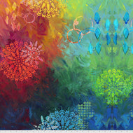 Paradise in Multi, Pizzazz by Sue Penn for Freespirit Fabrics, sold by the half-yard