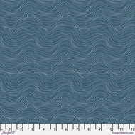 Topography in Azure, Natural Affinity by Shell Rummel, for Free Spirit Fabrics, sold by the half-yard