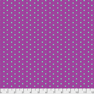 Hexy in Thistle, Tula's True by Tula Pink, for Freespirit Fabrics, sold by the half-yard