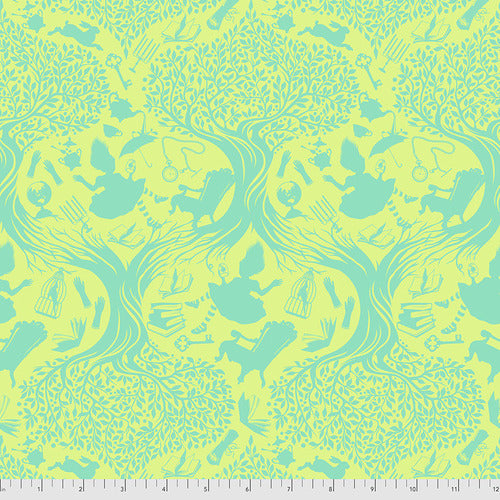 Down the Rabbit Hole in Bewilder, Curiouser and Curiouser by Tula Pink, sold by the half-yard