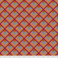 Rectrix in Red, PWWR008 Madison One by William Reue, for Freespirit Fabrics, sold by the half-yard