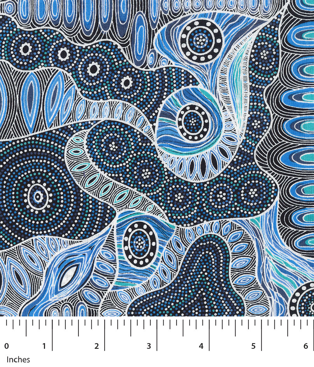 Regeneration Blue, by M&S Textiles, sold by the half-yard