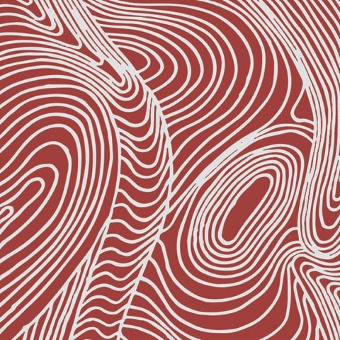 River Dreaming Red designed by Barbara Eagan, by M&S Textiles, sold by the half-yard