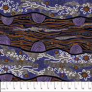 Sandy Creek Purple by Janet Long Nakamara, by M&S Textiles, sold by the half-yard