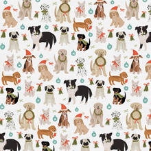Load image into Gallery viewer, Happy Holidays Dog Christmas 120-21832 Paintbrush Studio, sold by the half-yard
