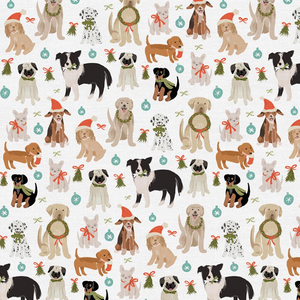 Happy Holidays Dog Christmas 120-21832 Paintbrush Studio, sold by the half-yard