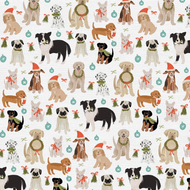 Happy Holidays Dog Christmas 120-21832 Paintbrush Studio, sold by the half-yard