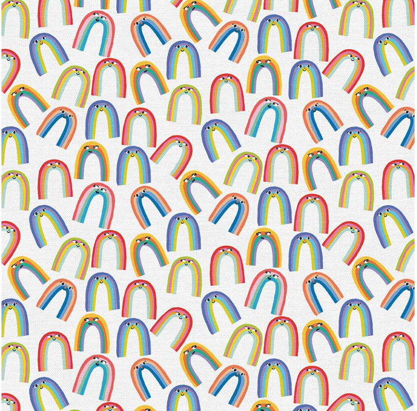 FOOD FACE - HAPPY RAINBOW - 21937 for Paintbrush Studio, sold by the half-yard