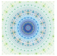 Gradients Kaleidoscope Blue Mandala Moda Digital, 57
