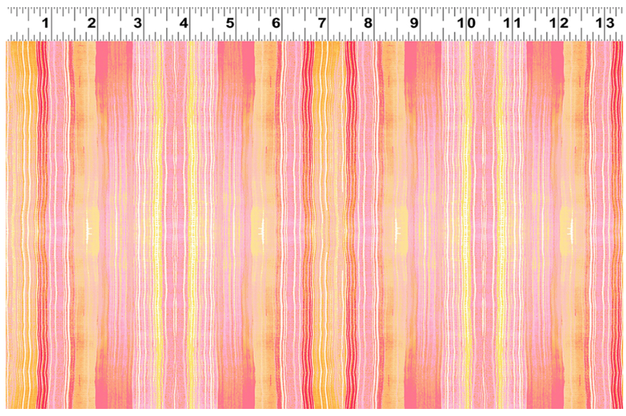 Flower Shop in Orange Stripe Y3302-36 by Jim Ishikawa for Clothworks, sold by the half-yard