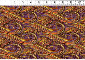 Fiesta Horses Y3411-15 in Brown by Laurel Burch for Clothworks, sold by the half-yard