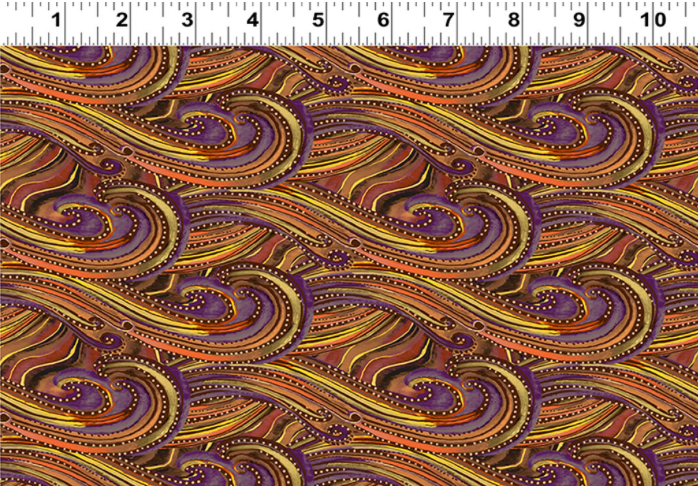 Fiesta Horses Y3411-15 in Brown by Laurel Burch for Clothworks, sold by the half-yard