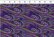 Fiesta Horses Y3411-28 Dark Purple by Laurel Burch for Clothworks, sold by the half-yard