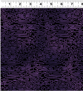 Fiesta Horses Y3414-3 Black by Laurel Burch for Clothworks, sold by the half-yard
