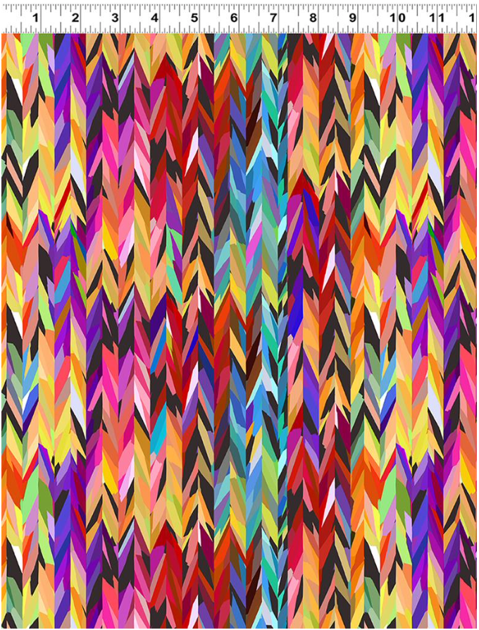 Vibrant Life Digital Abstract in Go With The Flow Multi Bright Y3545-56 by Shandra Smith for Clothworks, sold by the half-yard
