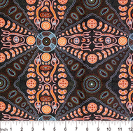 Spirit People 2 Brown, by M&S Textiles, sold by the half-yard