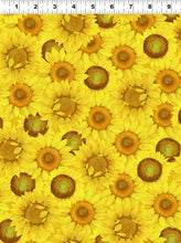 Load image into Gallery viewer, Sunflowers, Sunny Fields for Clothworks, sold by the half-yard
