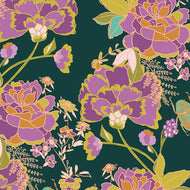 Greet the Guests Vert, 365 Fifth Avenue by Bari J for Art Gallery Fabrics, sold by the half yard