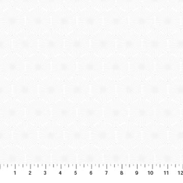 Simply Neutral 2 23916-10 Pigment White Hexagon Geo for Northcott, sold by the half-yard