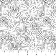 Simply Neutral 2 23915-99 Gray White/Black Abstract Lily for Northcott, sold by the half-yard