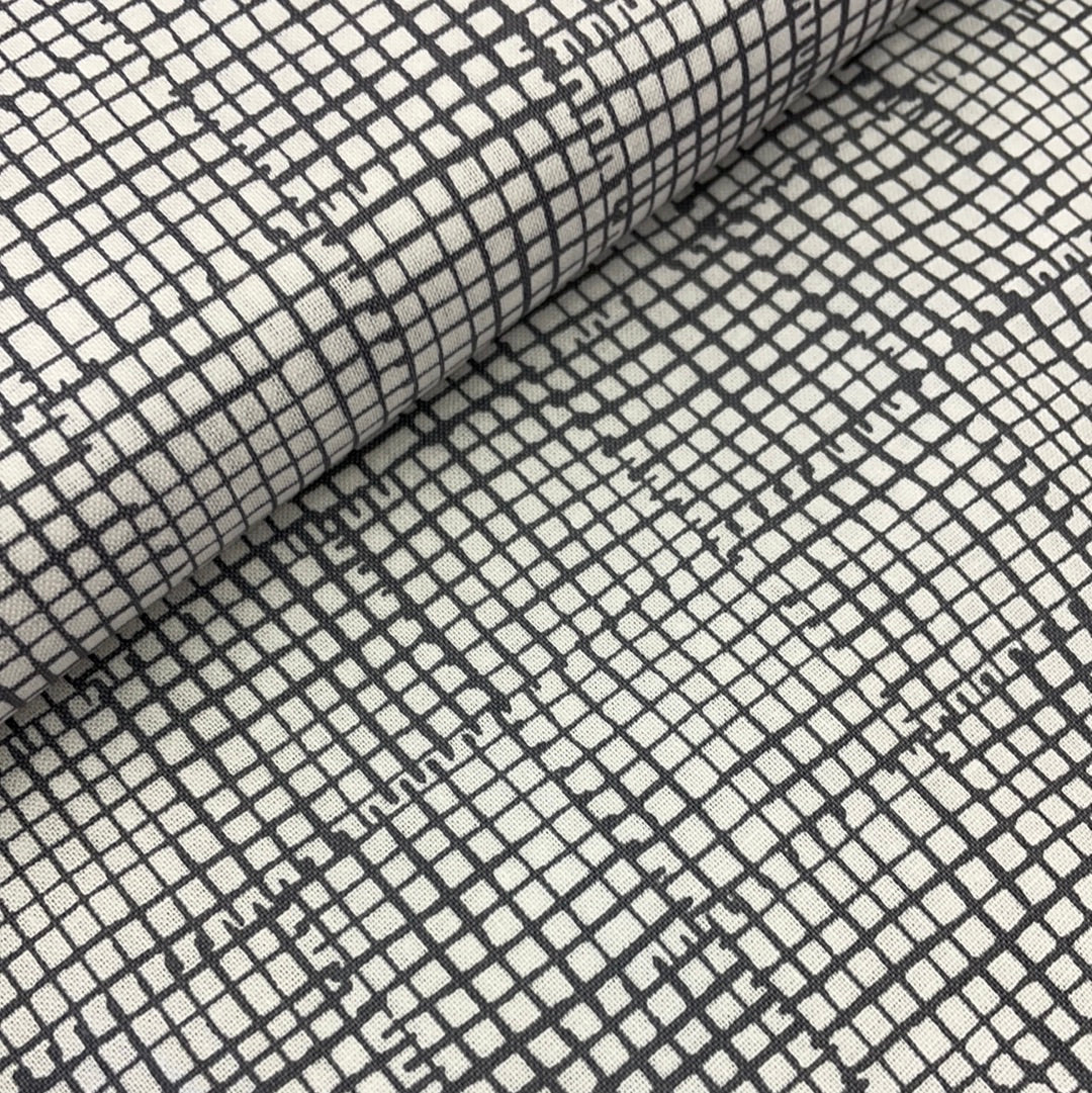 Grid, Cats and Dogs 8456  in 4 Color Ways by Sarah Golden for Andover, sold by the half-yard