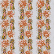 Tiger Lily Trail Tiger in Pink/Gold for Paintbrush Studio, sold by the half-yard