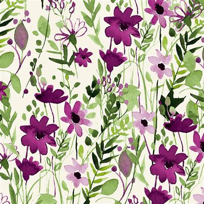 Painted Patchwork Meadow Y3375-2 Light Cream by Sue Zipkin for Clothworks, sold by the half-yard