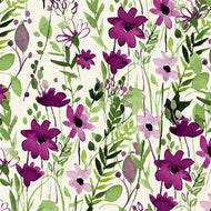 Painted Patchwork Meadow Y3375-2 Light Cream by Sue Zipkin for Clothworks, sold by the half-yard